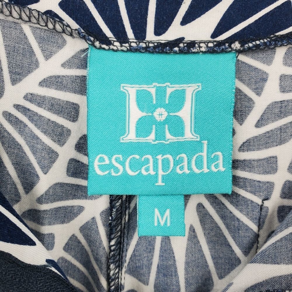 ESCAPADA blue white rayon resort pants - Picture 4 of 6